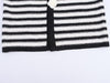 Classic Floral Fastened Striped Cardigan Coat