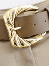 Western Belt Satin Trousers