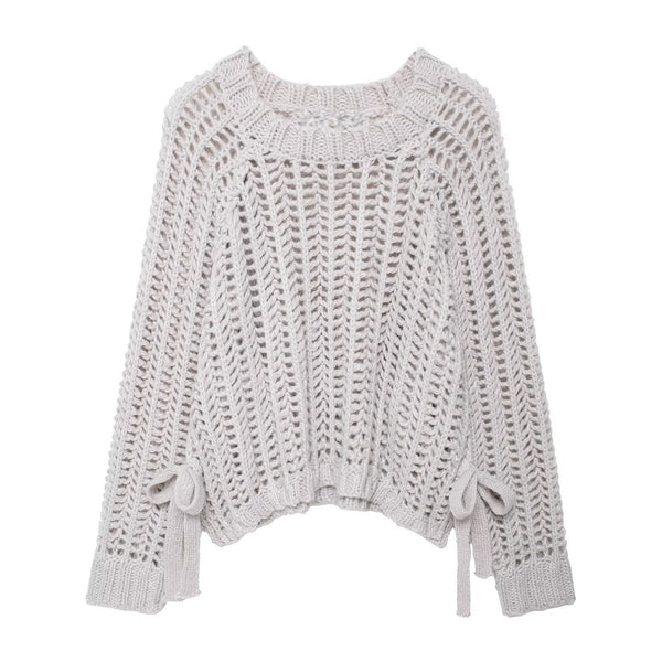 Casual Knitted Side Thick Needle Top