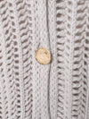 Sleeveless Side LaceThick Needle Cardigan Top