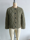 Women Clothing Autumn Winter round Neck Long Sleeve Loose Warm Cotton Clothing Cotton Coat Jacket Coat