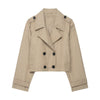 Casual Double Breasted Short Trench Coat
