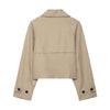 Casual Double Breasted Short Trench Coat