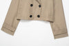 Casual Double Breasted Short Trench Coat
