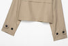 Casual Double Breasted Short Trench Coat