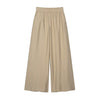 Gold Button Shirt & Stretch Waist Wide Leg Pants