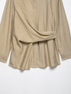 Gold Button Shirt & Stretch Waist Wide Leg Pants