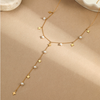 Tassel Pearl Y Word Chain Necklace