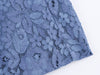 Denim Flower Lace Blazer & Cropped Pants