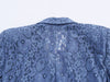 Denim Flower Lace Blazer & Cropped Pants