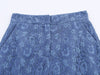 Denim Flower Lace Blazer & Cropped Pants