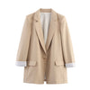 Office Printed Cuff Blazer