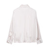 Autumn Bow Tie Texture Drape Shirt