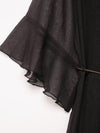 Fall Belted Mesh Dress