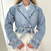 Denim Wind Breaker Coat