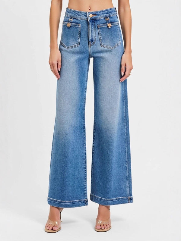 Wide Leg Denim Jeans