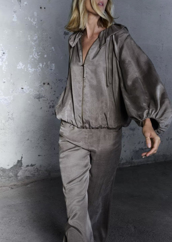 Casual Loose Bomber Jacket & Pants