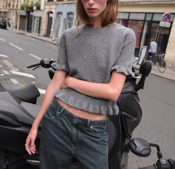 Solid Color Loose Pullover Knitwear