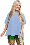 White Plain Side Slit Oversized Tee