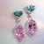 Cocoa Yacht Club Pink Crystal Earrings