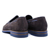 Sueded Goatskin & Crocodile Tassel Loafer, Brown