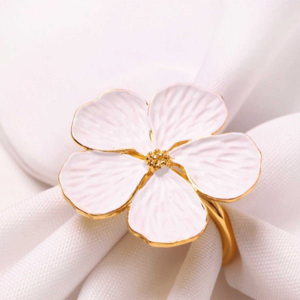 5 Leaf Flower Napkin Ring -Set of 6