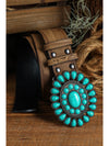 Light Blue Boho Turquoise Decor Wide Belt