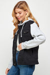 Women's DenimJacket with Fleece Hoodies