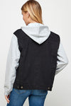 Women's DenimJacket with Fleece Hoodies