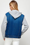 Women's DenimJacket with Fleece Hoodies