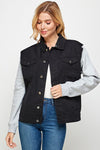 Women's DenimJacket with Fleece Hoodies