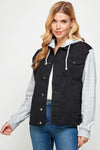 Women's DenimJacket with Fleece Hoodies