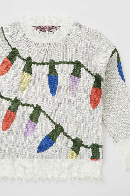 Xmas lights sweater