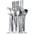 24 Pieces Silverware Set, Stainless Steel Flatware Set with Holder, Mirror Polished Utensils Set Service for 6, Durable Kitchen Eating Tableware Set, Include Fork Knife Spoon Set, Dishwasher Safe