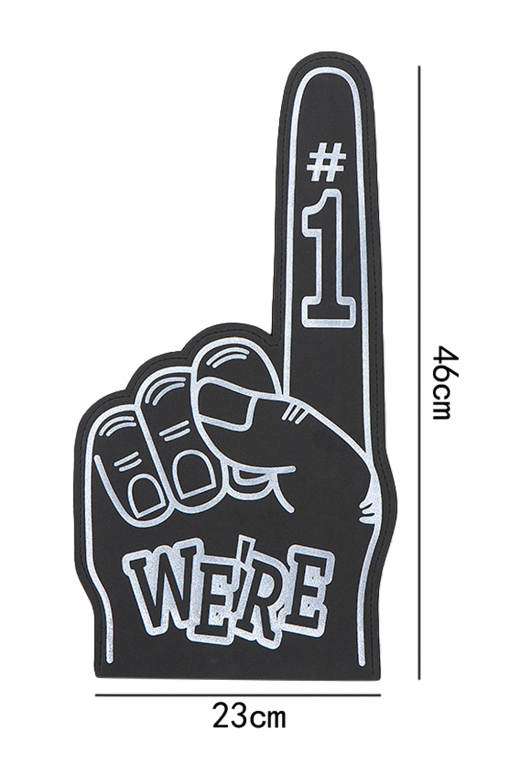 Black NO.1 Game Day Sports Cheerleading Party Foam Hand Prop