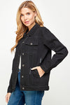 Women's DenimJacket with Fleece Hoodies