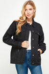 Women's DenimJacket with Fleece Hoodies