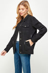 Women's DenimJacket with Fleece Hoodies