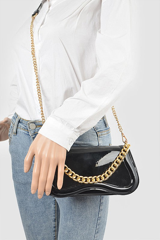 Vegan Patent Leather Iconic Crossbody Bag