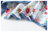 Blue & Floral Lined Faux Cloak Short Blazer