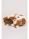 Coffee Plush Cartoon Cow Thermal Home Slippers