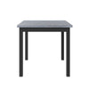 TOPMAX 5-Piece Counter Height Dining Set Wood Square Dining Room Table and Chairs Stools w/Footrest & 4 Upholstered high-back Chairs,Black