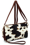 Leopard Cow Flower Crossbody Bag Clutch Wristlet