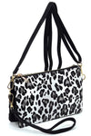 Leopard Cow Flower Crossbody Bag Clutch Wristlet