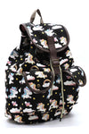 Unicorn Printed Canvas Backpack