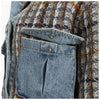 Vintage Modern Wool Patchwork Denim Jacket