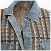 Vintage Modern Wool Patchwork Denim Jacket