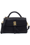 Twist Lock Flap Satchel Crossbody Bag