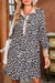 Multicolour Leopard Print Patchwork Collar Flowy Mini Dress