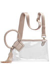 See Thru Transparent Clear Cuff Handle Clutch